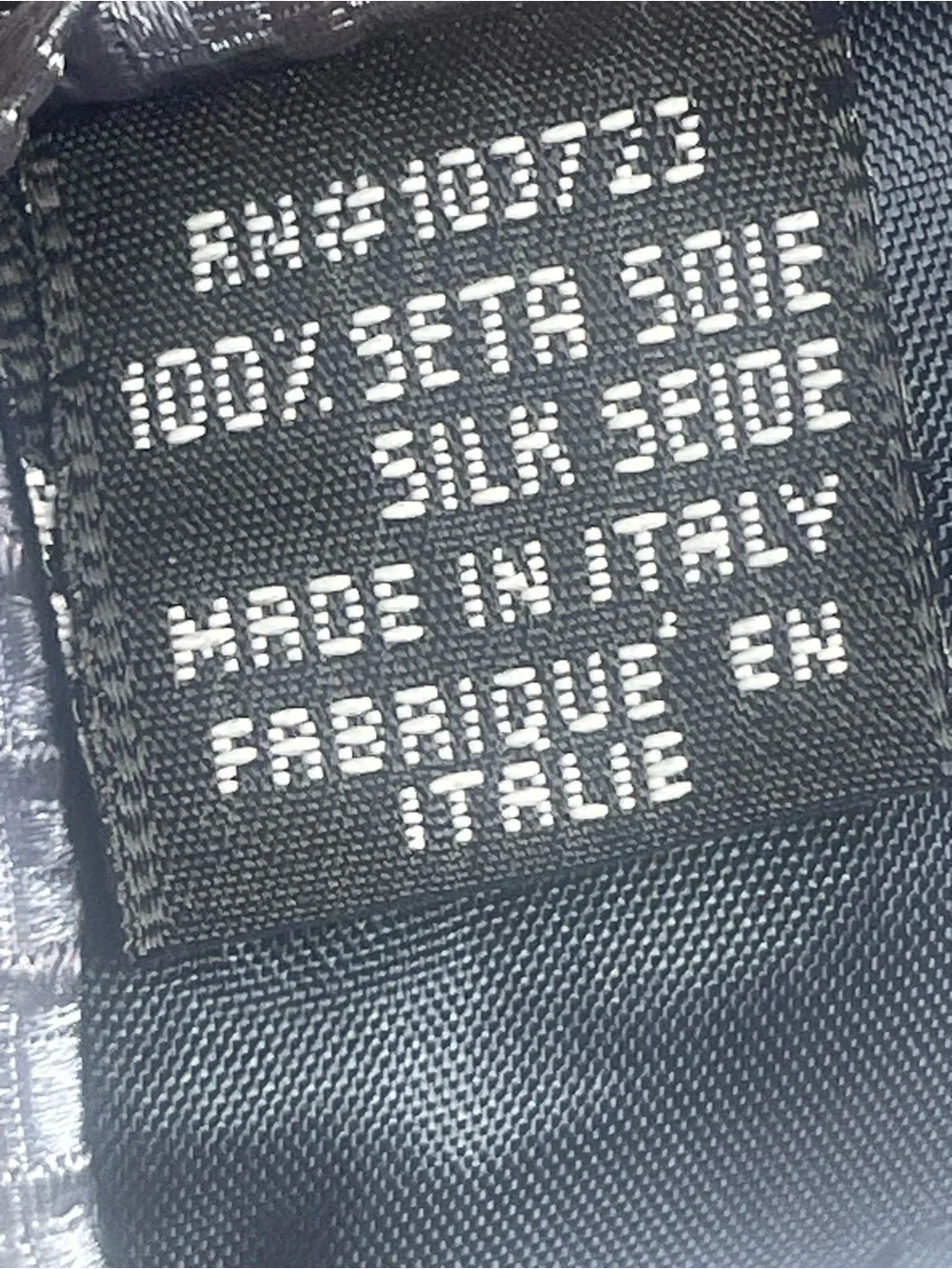 Giorgio Armani Textured Repp Silk Tie Geometric Silver Gray Preppy Style Necktie